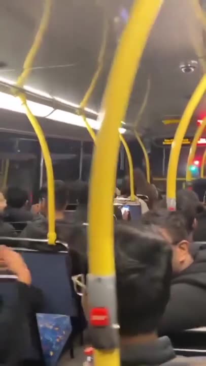 Irish man on bus.. hes the only white guy........ the rest are migrants