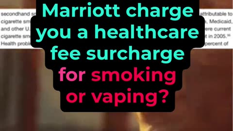 Do you work at Marriott and smoke or vape?