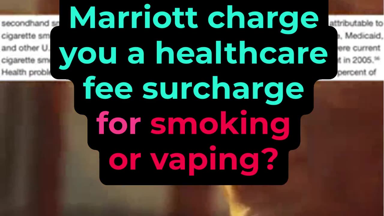 Do you work at Marriott and smoke or vape?