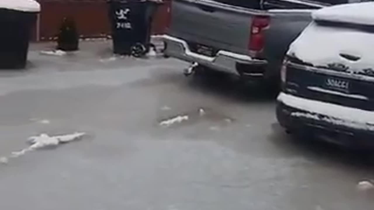 Broken water main in Michigan 😱