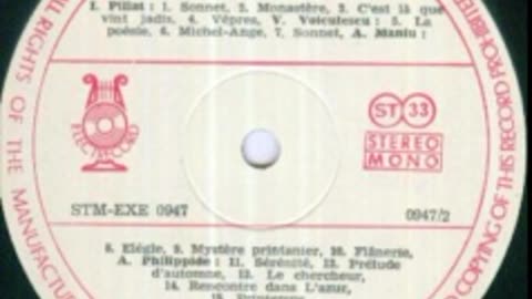 "Rencontre dans l`azur" traducere din Alexandru Philippide in recitarea Claude Dignoire