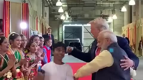 Trump at modi event