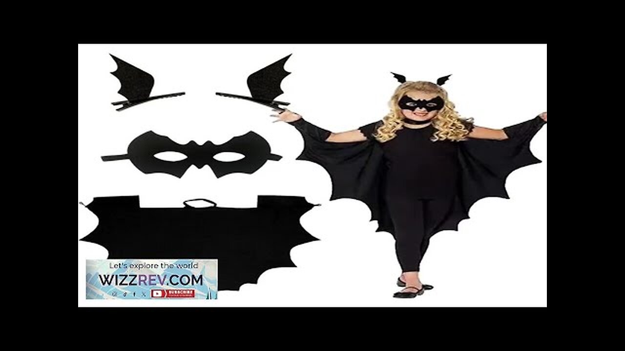 Deluxe Halloween Bat Cape Black Hairpin Mask Cape Costumes Carnival Party Children Review