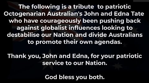 Tribute to John and Edna Tate, God fearing Patriotic South Australian's (2025)