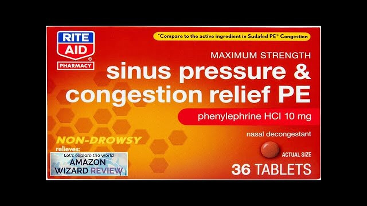 Rite Aid Sinus Pressure and Congestion Non-Drowsy Relief PE 10mg 36 Review