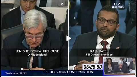 Sheldon WhiteHouse at Kash Patel FBI confirmation hearing * Jan. 30, 2025