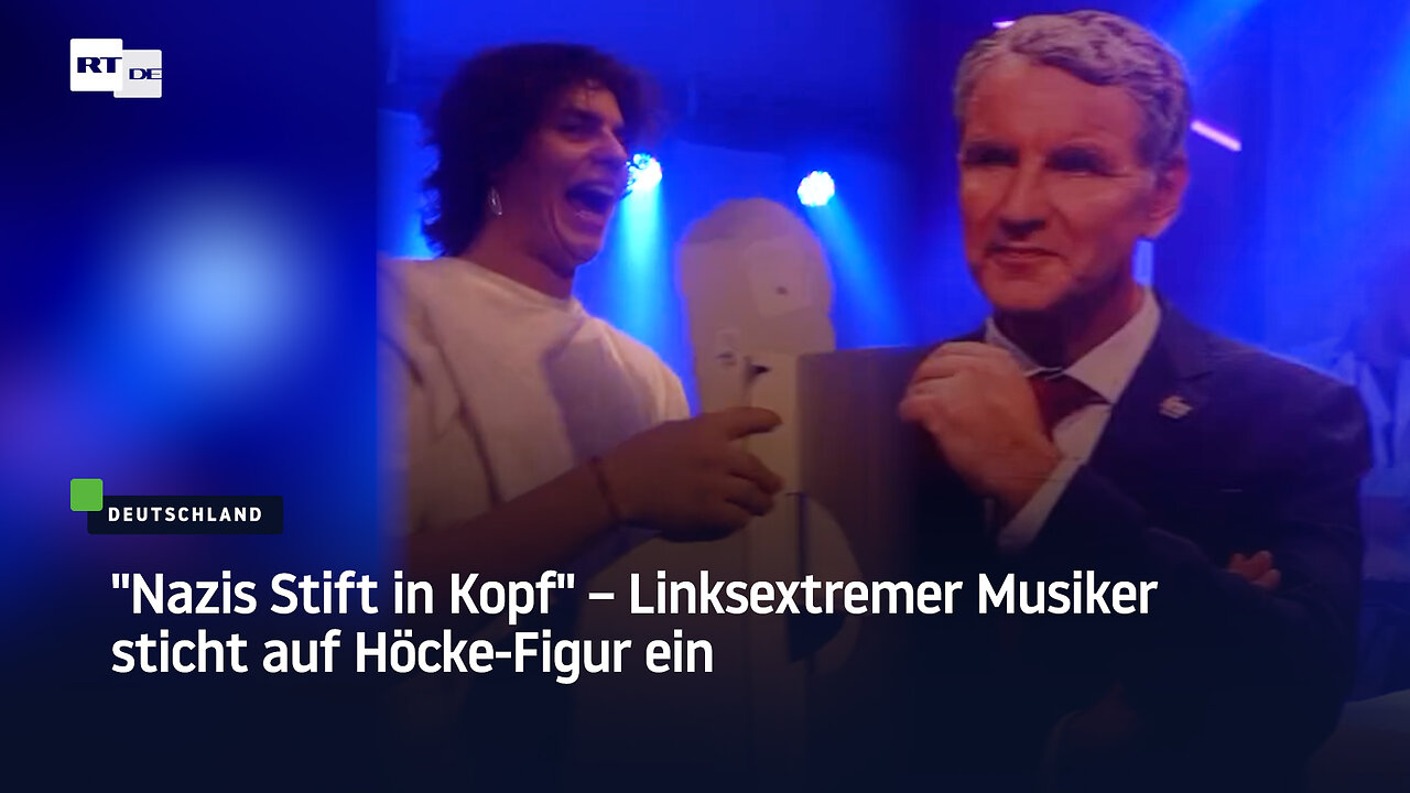 Auf der Bühne: Linksextremer Musiker inszeniert Ermordung von Höcke