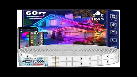 60Ft Outdoor Waterproof LED Strip LightsMusic Sync RGB IP65 Led Lights Review