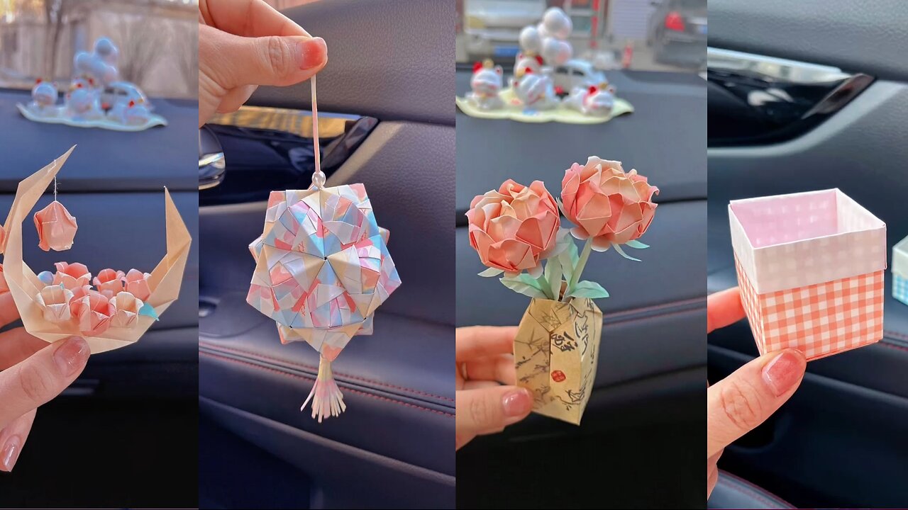 Origami Tulip Moon Ornament Tutorial! Give it to your mom on Women's Day!