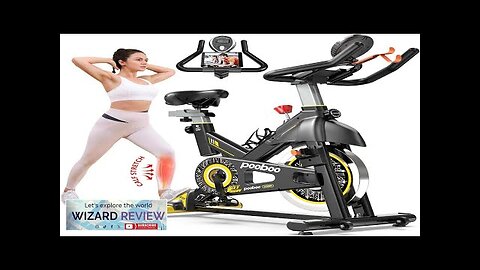 pooboo Exercise Bike Adjustable Magnetic/Brake Pad Resistance Silent Belt Drive Indoor Review