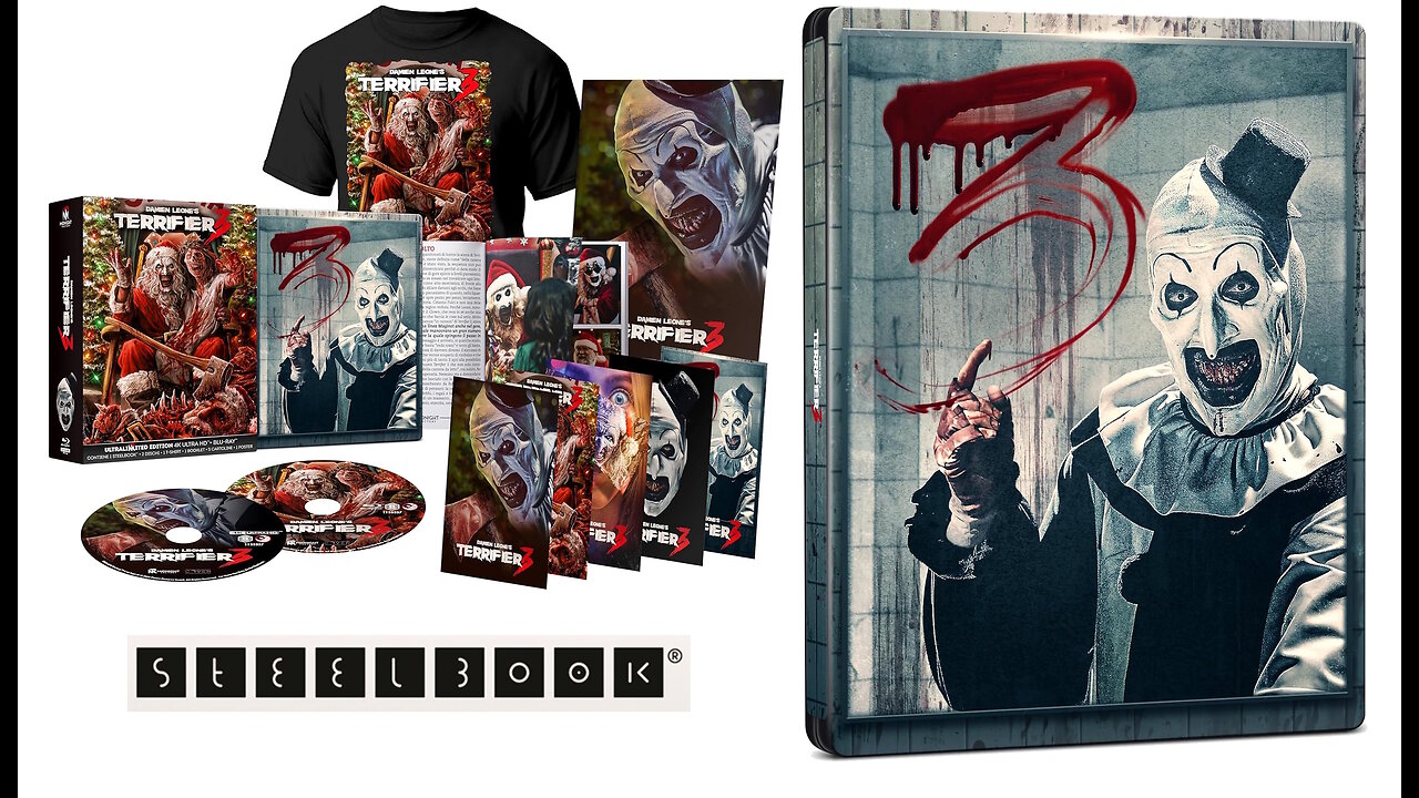 Terrifier 3 [Collector's 4K UHD SteelBook With T-Shirt Limited to 500]