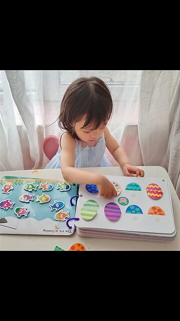 Montessori Paste Quiet Book Children Toy Paste My First Busy Kids Book