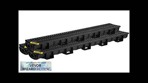 VEVOR Trench Drain System5.8x5.2x39.4-Inch HDPE Drainage TrenchChannel Drain with Plastic Review