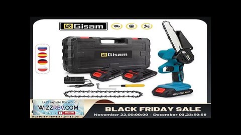 Gisam 6 Inch Chain Saw Cordless Electric Saw Handheld Garden Logging Chainsaw Review