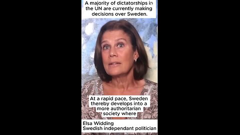 Elsa Widding - A majority of dictatorship in the UN are currently making decisions over Sweden