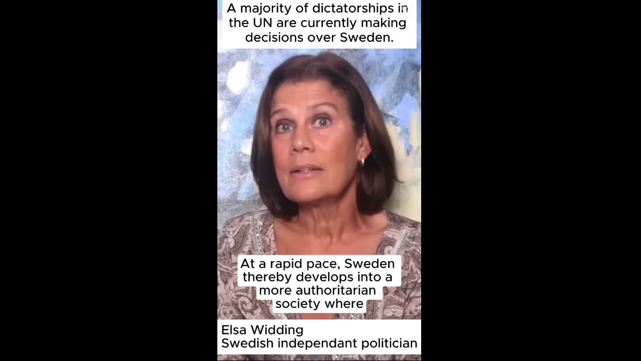 Elsa Widding - A majority of dictatorship in the UN are currently making decisions over Sweden