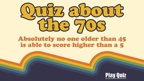 Quiz About The Seventies