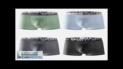 4pcs Men's Ice Silk Cool Boxer Briefs Mesh Breathable Soft Comfy Stretchy Review