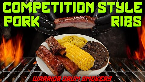 Competition Style Ribs | Pork Spareribs Smoked On A Drum Smoker