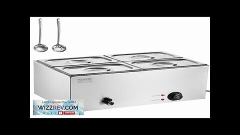 VEVOR Commercial Electric Food Warmer 4-Pan Countertop Buffet 15.9QT Bain Marie Review