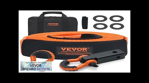 VEVOR Polyester Heavy Duty Tow Strap Recovery Kit 3" x 30 ft Review