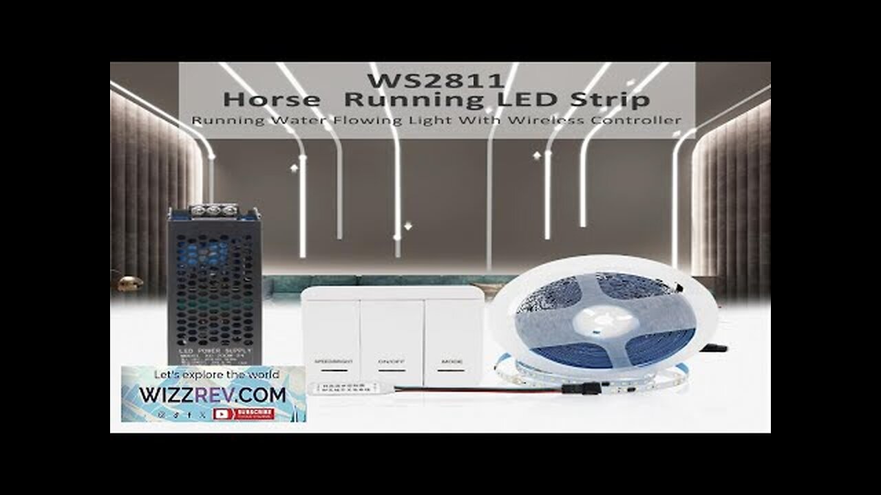 WS2811 2835SMD 24V DC Running Water LED Strip Flowing Light Wireless Controller Review