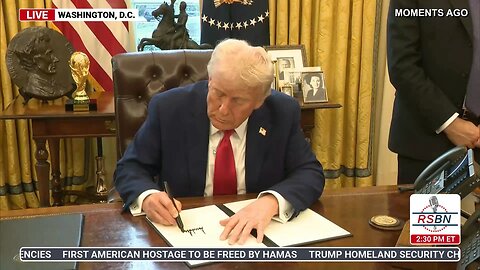 WATCH: Trump signs executive order creating a Sovereign Wealth Fund and discusses tariffs 2/3/25