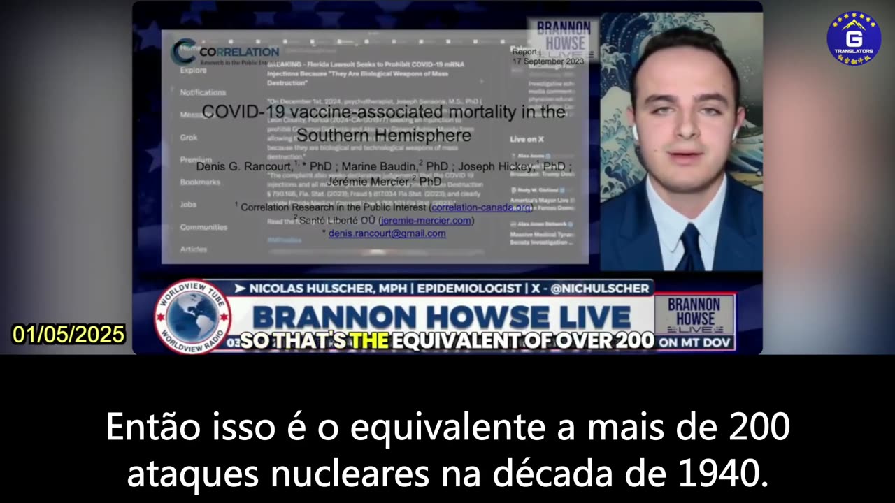 【PT】Nicolas Hulscher: As injeções genéticas da COVID-19 são armas biológicas de destruição