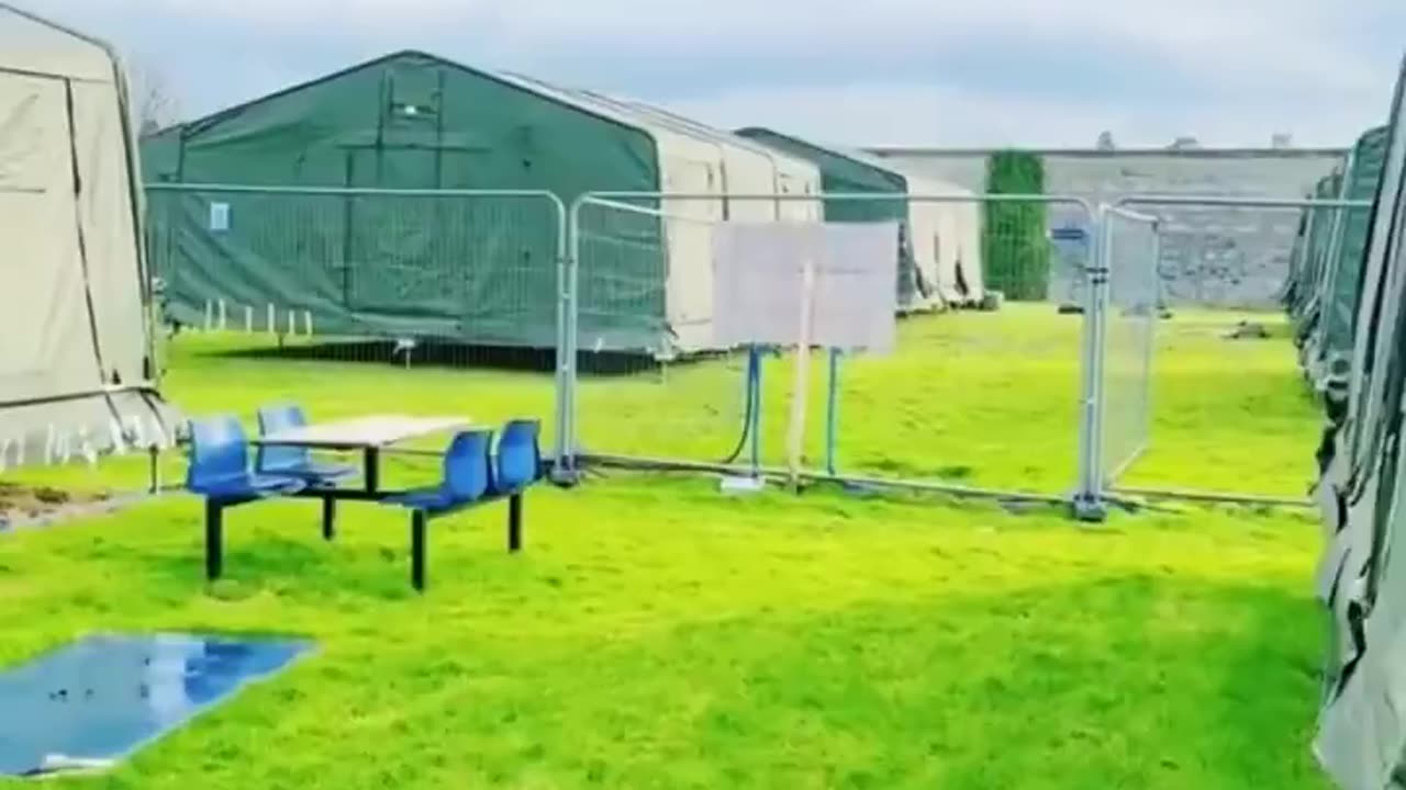 New footage from inside a migrant tent plantation in Dublin.