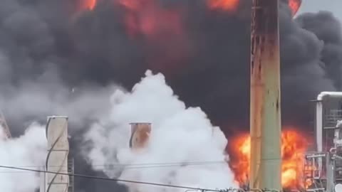 Massive fire has broken out at the Martinez refinery plant Contra Costa County, California