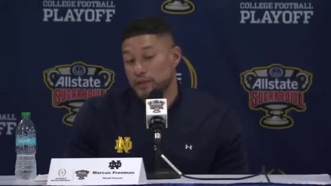 Notre Dame football coach shuts a question by reporter