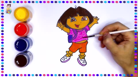 Dora the Explorer Painting for Kids | Easy Tutorial for Ages 8-10