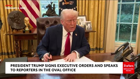 BREAKING NEWS: Trump Signs New Executive Orders While Taking Questions From Reporters In Oval Office