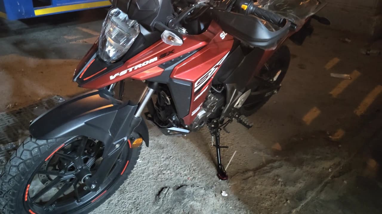 Installation of Crash Guards on Suzuki V Strom 2025