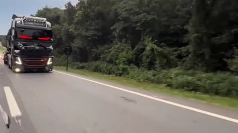 Crazy truck driver