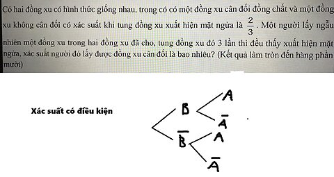 Toán 12: Có hai đồng xu có hình thức giống nhau, trong có đó một đồng xu cân đối đồng chất và một