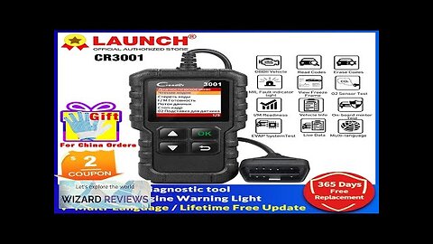 LAUNCH X431 Creader CR3001 OBD2 Scanner Engine Fault Automotive OBDII OBD Code Review