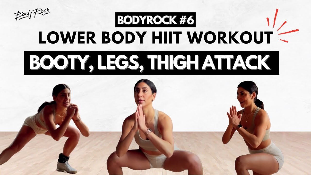 🔥 Lower Body HIIT – Booty, Legs & Thigh Attack! 💪 BodyRock Workout