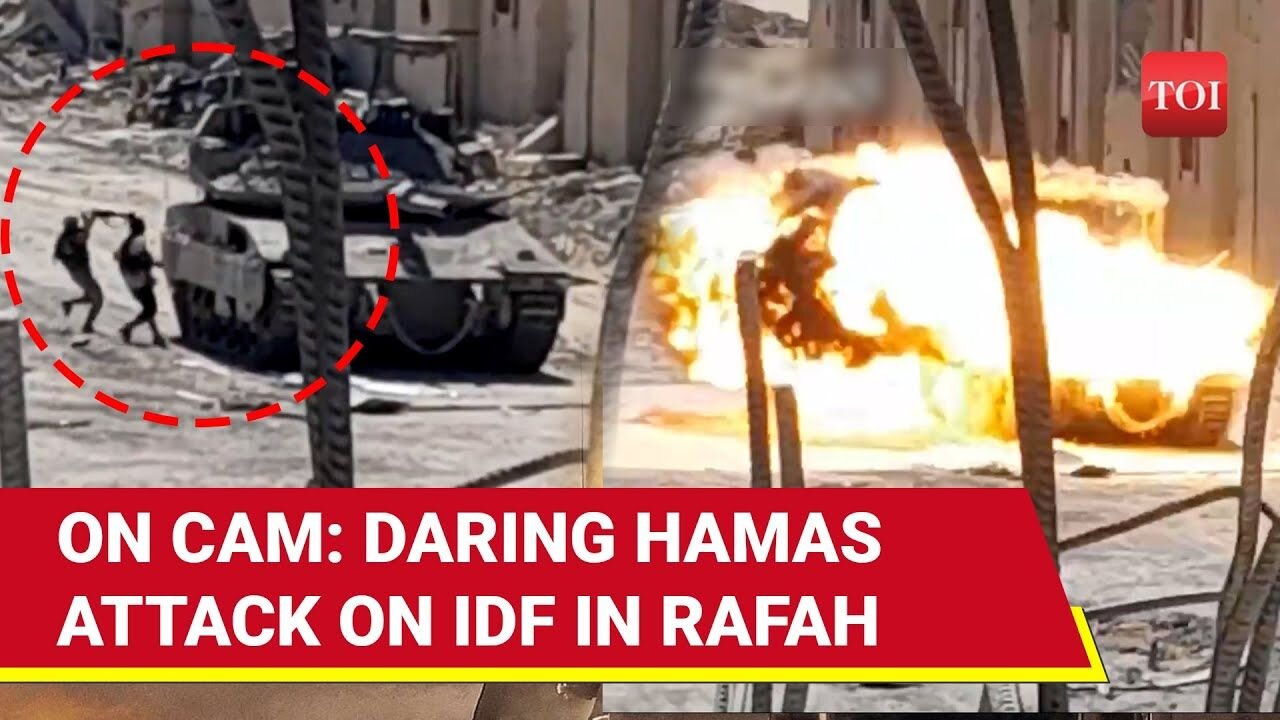 Hamas Fighters Run To Israeli Tank, Plant Explosives & Then This Happened | Daring Attack On Cam