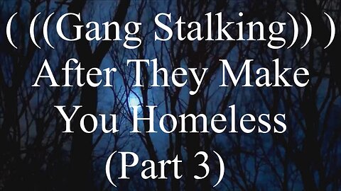 Gang Stalking - After They Make You Homeless (Part 3)