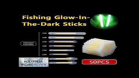 50PCS Fireflies Fluorescent Lightstick Light 2.2-4.5mm Fishing Float Rod Lights Dark Glow Review