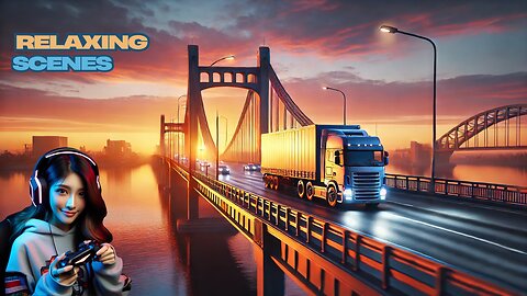 Relaxing Truck Drive at Sunset – Breathtaking Views! 🚛🌄