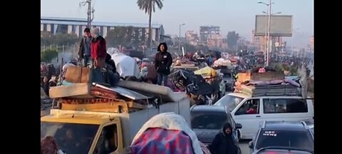 Huge exodus Palestinians Go home Northern Gaza