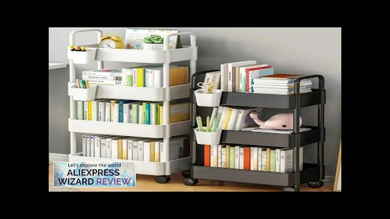 Mobile Storage Rack Trolley Magazine Shelf Rolling Kitchen Utility Trolley With Wheels Review