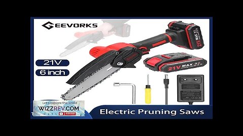 Portable Electric Pruning Saws 21V 6inch Small Wood Splitting Cordless Chainsaw One-handed Review