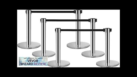 VEVOR Crowd Control Stanchions Barriers 6-Pack with 3PCS Retractable Belts Review