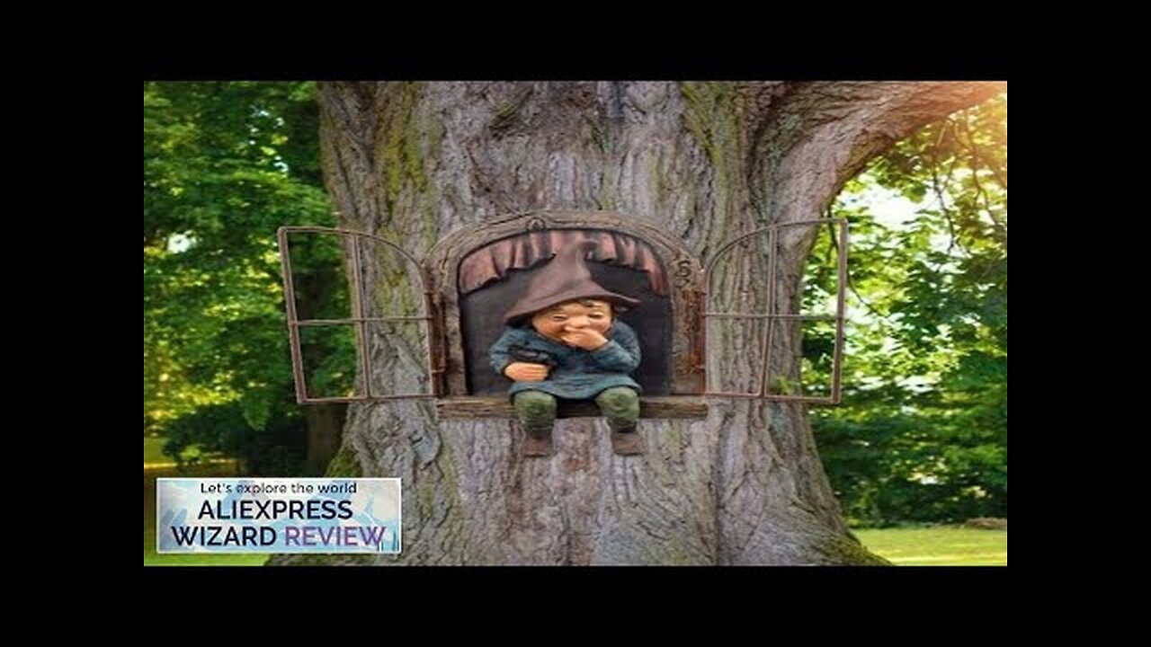 Creative Garden Statue Elf Go Out Tree Hug Suitable for Home Courtyard Review