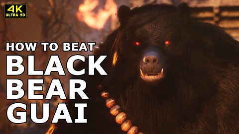 BLACK MYTH WUKONG - MAIN BOSS BLACK BEAR GUAI IN CHAPTER 2 | EASY