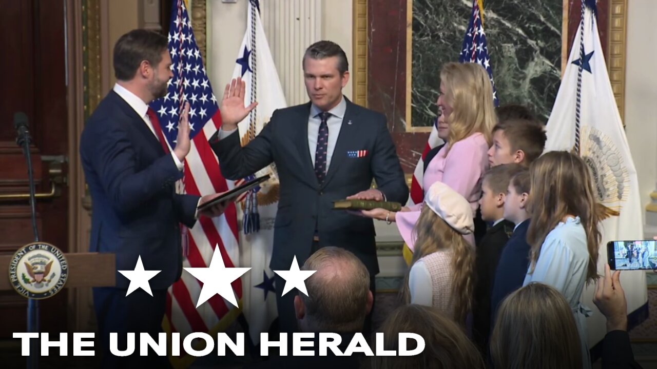 Vice President Vance Swears-In Pete Hegseth as Secretary of Defense