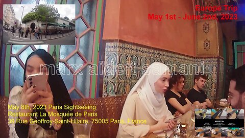 May 8th, 2023 - 19d Restaurant La Mosquée de Paris, 75005 Paris, France.